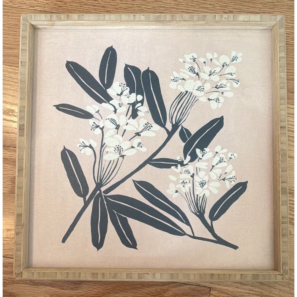 Bamboo framed “Boho Botanica” by Megan Galante Wall Art 12 x 12